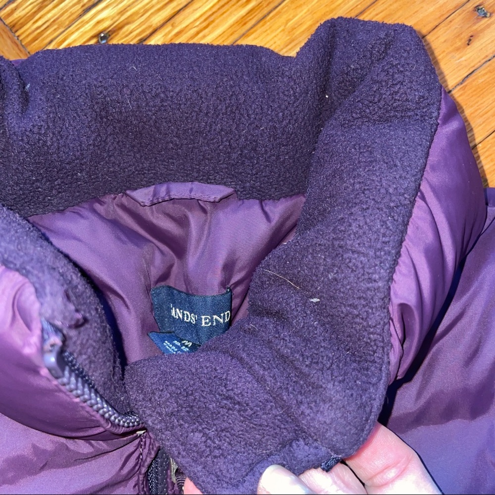 Land’s End BlackBerry Purple Quilted Puffer Down Feathers Jacket Coat - Picture 8 of 9
